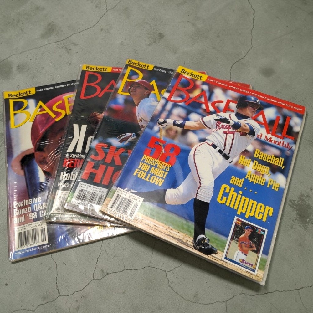 VTG 1998-1999 Beckett‎ Baseball Card Monthly Magazine Lot Issues 159 161 162 168